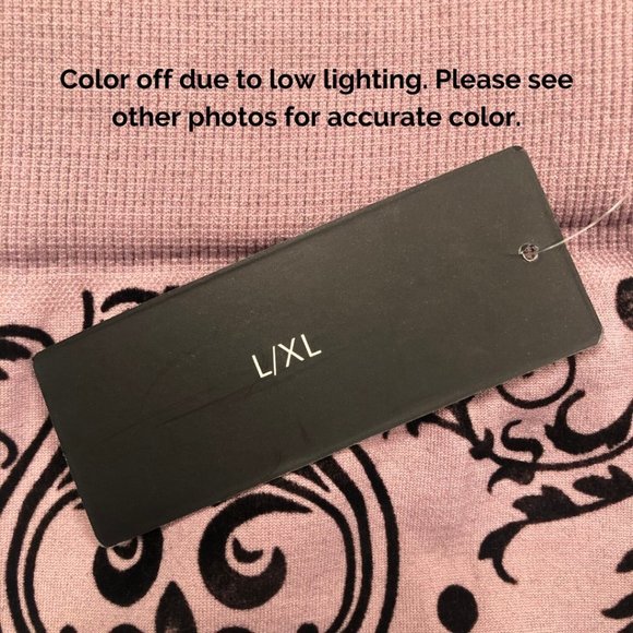 𝅺black Flocked Light Purple Lined Leggings - Picture 7 of 7